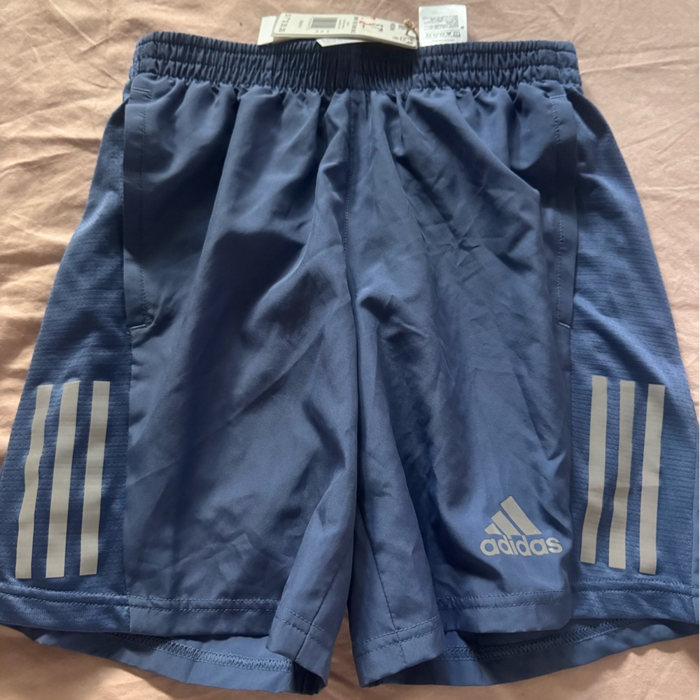 Adidas Men’s Reflective Blue Running Shorts. Size small